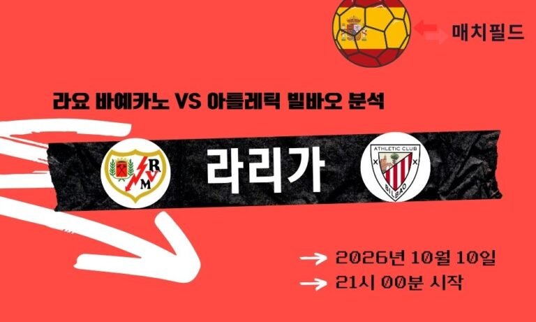 2026년 10월 10일 라요 바예카노 vs 아틀레틱 빌바오 라리가 분석